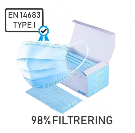 Munnbind medisinsk Type I 50pk