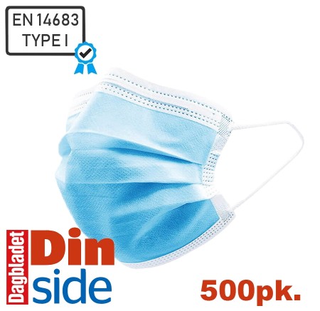 Munnbind medisinsk 500pk Type I CE-sertifisert